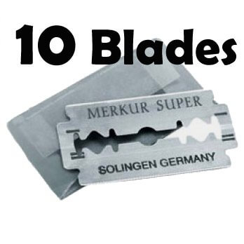 Merkur-Long-Handled-Double-Edge-Safety-Razor-Chrome #180,-10-Double-Edge-Platinum-Blades-View4